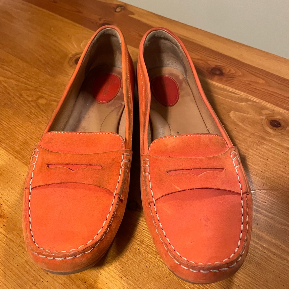 Clarks Orange Suede Driving Show - 9.5